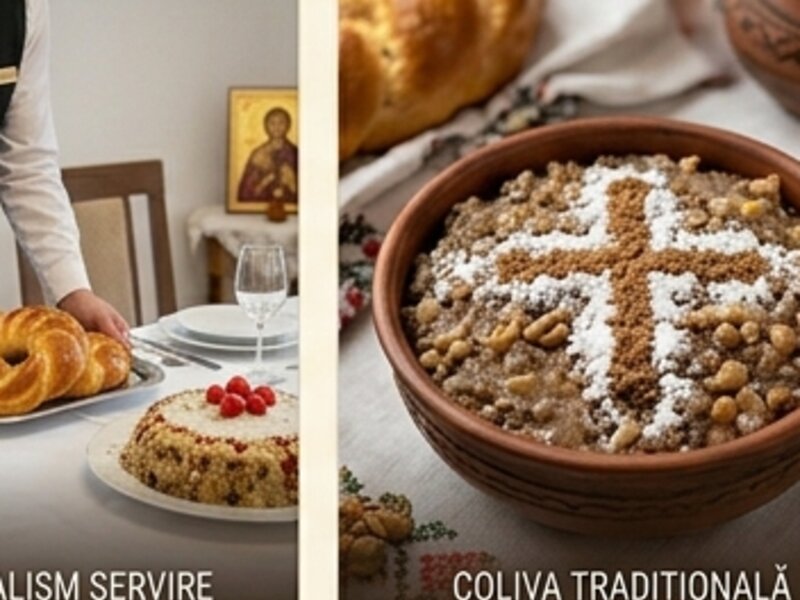 Echipa Praznice.ro servind la o masă de pomenire